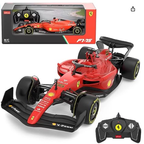 Officially Licensed】The 1/18 Ferrari model 14.96x6.5x5.7 inches, Sleek aerodynamic profile with functions such as forward, reverse, left and right turns. Ferrari F1 75 Performance model car simulates a really powerful engine.After a rigorous testing process before leaving the factory, a perfect replica of the 1:18 scale. Ferrari F1 75, F1 75, F1 Model Cars, Pagani Huayra Bc, Boys Game Room, Racing Simulator, Pagani Huayra, Construction Toy, Ferrari F1