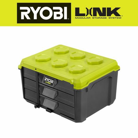 LINK 3-DRAWER TOOL BOX Tool Box Foam Inserts, Ryobi Link, Tool Box Foam, Mobile Tool Box, Small Tool Box, Home Workout Men, Portable Tool Box, Rolling Tool Box, Ryobi Tools