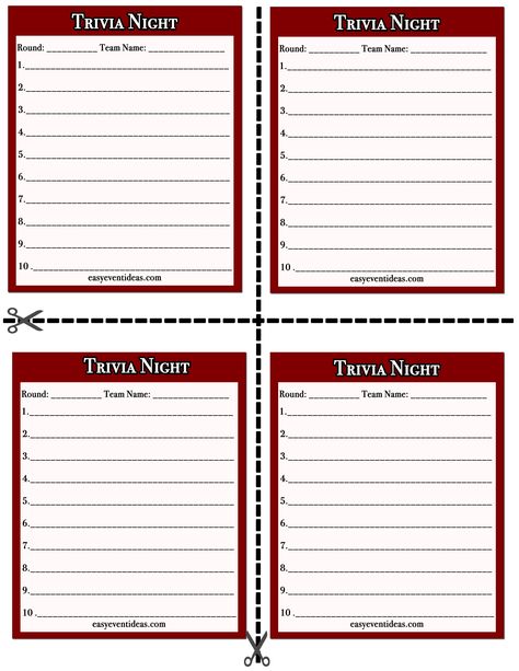 Free Trivia Game! Bar Trivia Night, Trivia Answer Sheets Free Printable, Diy Trivia Night, Trivia Night Table Theme Ideas, Trivia Night Ideas, Quiz Night Ideas, Trivia Night Questions, Free Trivia Games, Bar Trivia