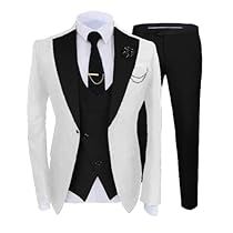 White Blazer Vest, Mens 3 Piece Suits, Prom Tuxedo, Herringbone Suit, Buckle Pants, Double Breasted Waistcoat, Slim Fit Tuxedo, Suit Men, Plaid Suit