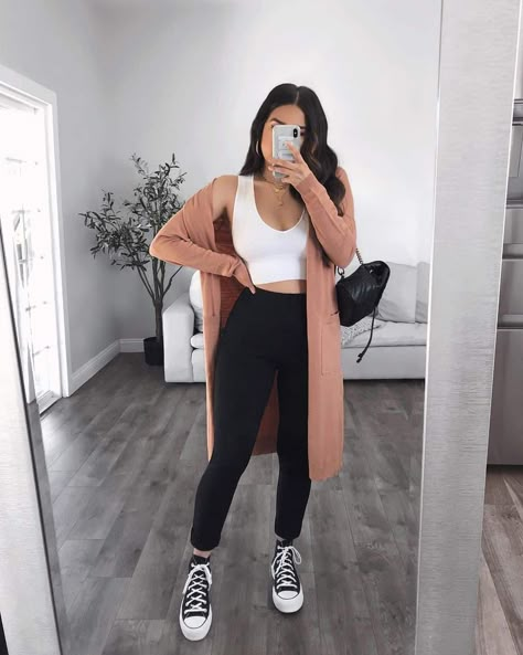 White Converse, Trendy Fall Outfits, Converse Sneakers, Cute Simple Outfits, Teenage Fashion Outfits, Winter Fashion Outfits, Looks Vintage, Teen Fashion Outfits, Outfits Casuales