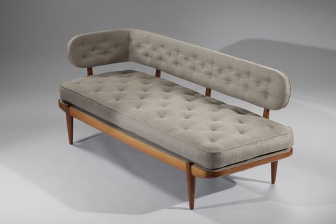 Sleek Sofa Designs, Modern Banquette, Gunnar Asplund, Sleek Sofa, 1950s Furniture, Wooden Sofa Designs, Dream Furniture, Sofa Set Designs, Wooden Sofa