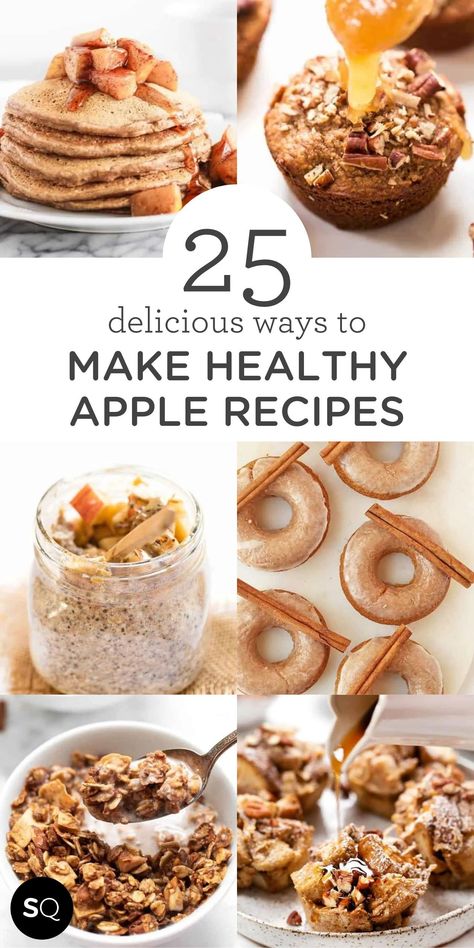 Healthy Recipe With Apples, Healthy Ways To Use Apples, Low Calorie Apple Breakfast, Apple Cinnamon Recipes Healthy, Healthy Recipes Using Apples, Healthy Apple Baking Recipes, Apple Lunch Ideas, Eating Apple Recipes, Health Apple Recipes