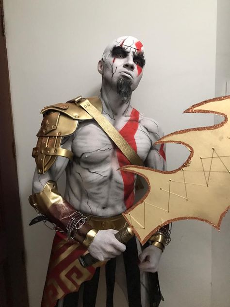 God of war, Halloween 2019 Kratos Costume, Mens Halloween, Fantasias Halloween, Mens Halloween Costumes, Halloween 2019, Couples Costumes, Captain America, Halloween Costumes, Halloween