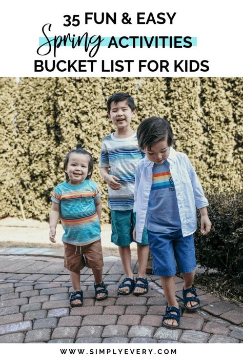 35 Fun and Easy Spring Activities – Bucket List for Kids Spring Bucket List, Toddler Lessons, Boy Squad, Spring Activities, Dancing In The Rain, Infant Activities, Outdoor Kids, Fun Easy, Toddler Activities