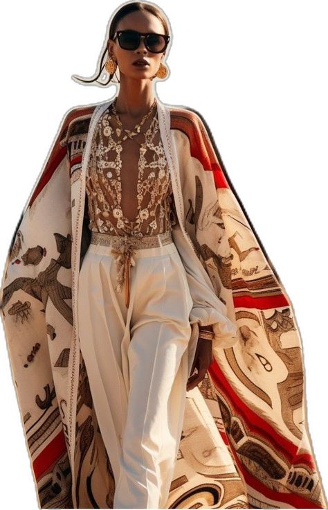 Marocco Outfits, Modern Egyptian Fashion, Sleek Hairdo, Desert Photoshoot Outfit, Look Kimono, Desert Outfit, Egyptian Fashion, Moroccan Fashion, Boho Chic Outfits