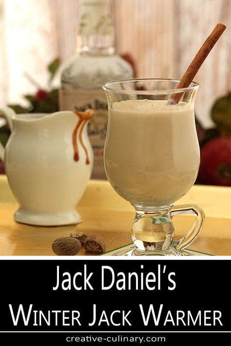 Jack Daniel's Winter Jack is a seasonal blend that is so perfect in this cocktail; it combines Jack Daniels with cider and spices and it's especially delicious in this recipe warmed with half and half. Jack Daniels Winter Cider Recipes, Winter Jack Cocktails, Winter Jack Recipes Drinks, Jack Daniels Cocktails Recipes, Drinks With Jack Daniels, Jack Daniels Winter Jack Recipes, Winter Jack Daniels Recipes, Jack Daniels Drinks Recipes, Warm Cocktails Alcohol