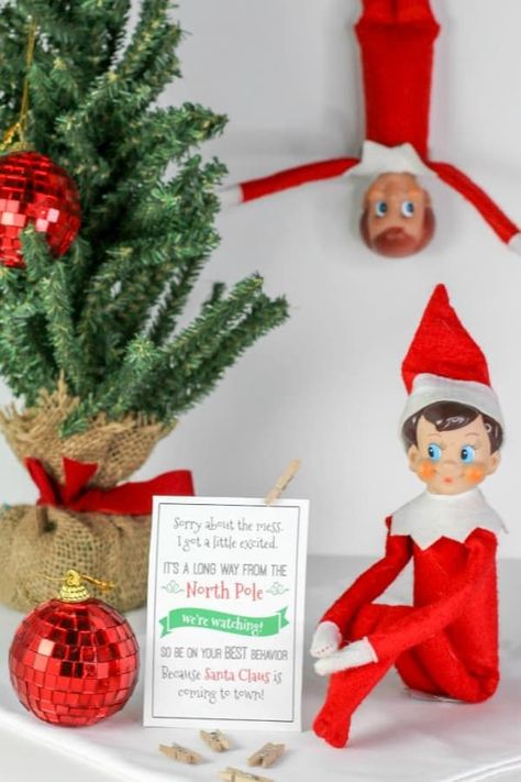 Are you running late with your elf's arrival? Have you run out of elf ideas? Are you looking for some cute elf notes? We are sharing 24 Free Themed  Elf on the Shelf Printables and Elf Ideas that are perfect for any elf occasion. Let your elf apologize for the mess, say sorry for being late, ask for a bedtime story, and more! You can download all 24 themed Elf on the Shelf Printables with Elf Ideas here on PinkWhen! #elfideas #elfontheshelfprintables #freeprintables Elf On The Shelf Ideas For Late Arrival, Elf On Shelf Late Arrival Ideas, Elf On The Shelf Late Arrival, Elf Late Arrival Ideas, Late Elf On The Shelf Arrival Ideas, Elf On The Shelf Late Arrival Ideas, Late Elf On The Shelf Arrival, Elf’s Coming Back, Elf On The Shelf Arrival Parachute