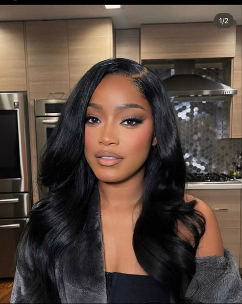 Makeup For Black Skin, Keke Palmer, Hair Laid, Glamour Makeup, Hair Crush, Hair Envy, Black Girls Hairstyles, Hair Dos, Long Black