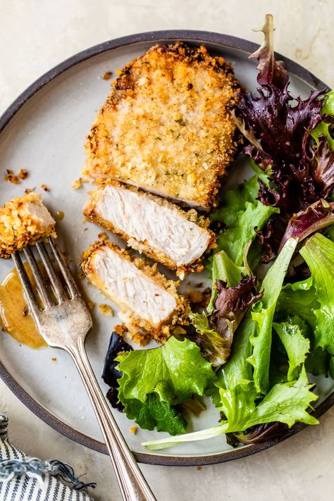 Pecan Crusted Pork Chops, Panko Pork Chops, Honey Mustard Marinade, Mustard Pork Chops, Air Fryer Pork, Breaded Pork Chops, Air Fryer Pork Chops, Juicy Pork Chops, Chicken Tender Recipes