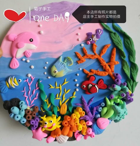 Clay Sea Animals, Clay Activity, Clay Crafts For Kids, Kids Clay, Polymer Clay Flower Jewelry, Tanah Liat, Hand Crafts For Kids, Clay Diy Projects, Clay Craft