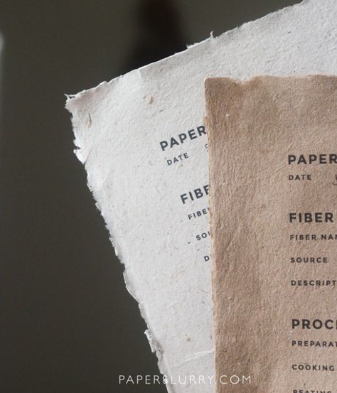 Handmade Paper Data Sheet - Paperslurry.com Handmade Paper Notebook, Paper Pulp Packaging, Make Recycled Paper, Handmade Paper Texture Backgrounds, Recycled Paper Notebook, Raw Papers, Handmade Paper Art, Recipe Paper, Recipe Sheets