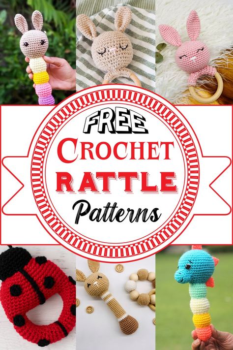 Free Crochet Rattle Amigurumi Pattern Easy Crochet Rattle Free Pattern, Crochet Bear Rattle, Free Crochet Rattle Pattern, Crochet Rattles Free Pattern, Crochet Baby Rattles Free Pattern Toys, Baby Rattle Crochet Free Pattern, Crochet Rattle Free Pattern, Crochet Baby Rattle Free Pattern, Crochet Baby Toys Free Pattern