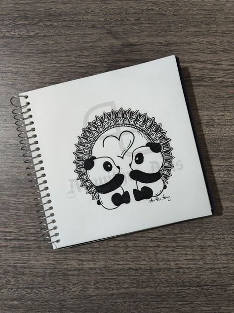 Panda Mandala Mandela Drawings Easy, Mandela Drawing, Panda Mandala, Easy Mandala, Easy Mandala Drawing, Mandela Art, Space Facts, Simple Mandala, Book Art Diy