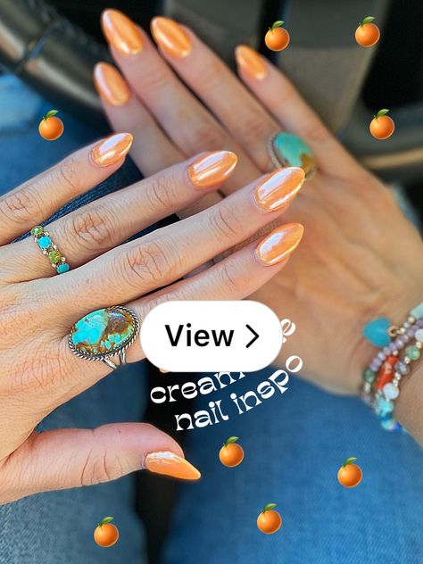 Lemon8 · orange creamsicle nails 🍊✨ · @jenna Orange Creamsicle Nails, Creamsicle Nails, Cream Nails, Orange Creamsicle, Life Board, Makeup Inspiration, Nail Inspo, Cream, Orange