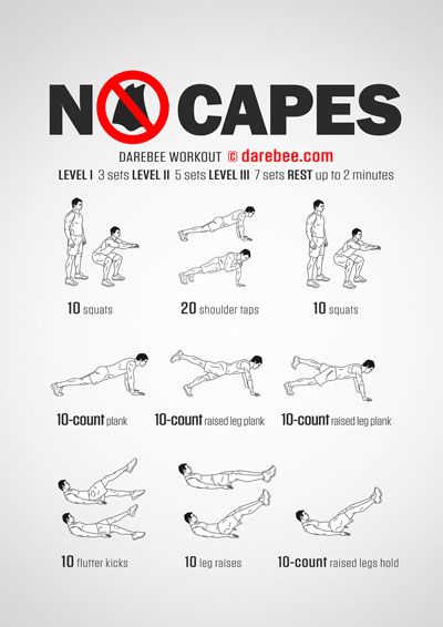 Silent Workout, Darbee Workout, No Capes, Neila Rey Workout, Superhero Workout, Bizarre Facts, Workout Posters, Major Muscles, Men's Health