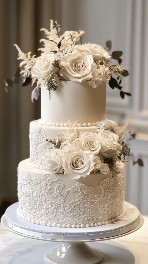 Classy 3-Tier Wedding Cake Designs in 2024 - cakevows.com