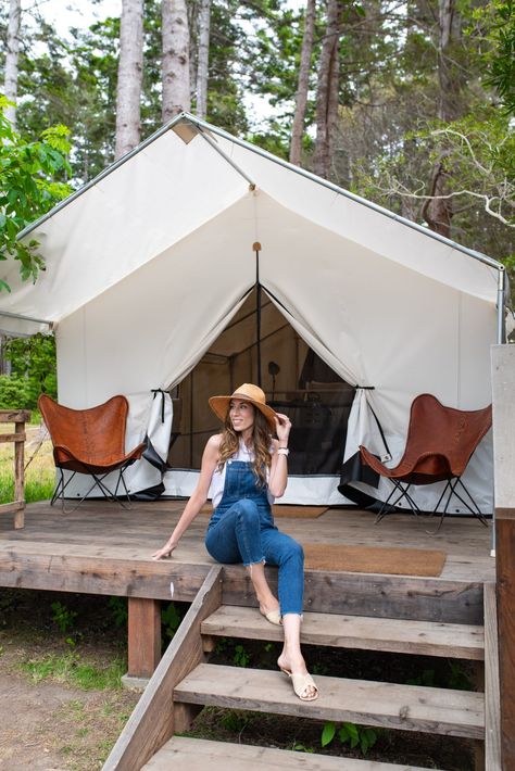 Our Weekend Glamping in Mendocino Grove Glamping Style Clothes, Glamping Outfits For Women, Spring Camping Outfits, Glamping Fashion, Glamping Outfit, Camping Outfit, Tent Platform, Freedom Girl, Picnic Photography