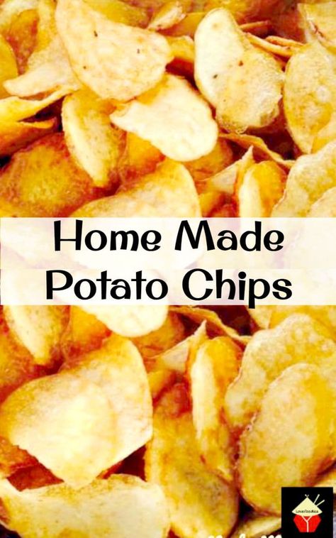 Home Made Potato Chips, Homemade Potato Chips Recipe, Potato Chips Homemade, Homemade Potato Chips, Potato Chip Recipes, Homemade Chips, Party Food Dessert, Slow Cooker Desserts, Chips Recipe