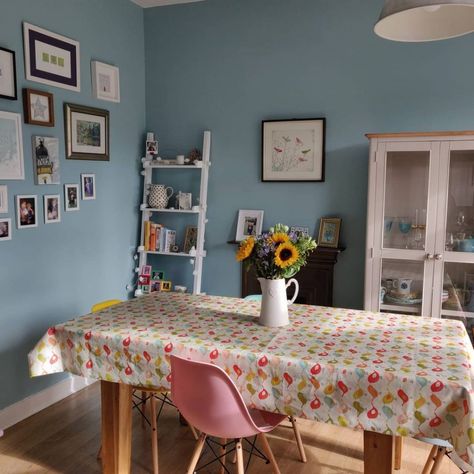 Dulux-Blue-Reflection-wall-dining-room Dulux Blue Reflection, Dulux Blue Paint, Dulux Kitchen Paint, Popular Blue Paint Colors, Dulux Blue, Baby Blue Paint, Dark Blue Paint Color, Light Blue Paint Colors, Navy Blue Paint Colors