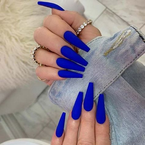 Acrylic Nail Art Ideas, Coffin Nail Ideas, Coffin Nail Art, Blue Coffin Nails, Coffin Acrylics, Coffin Nail Designs, Nails Dark, Shape Nails, Blue Acrylic Nails