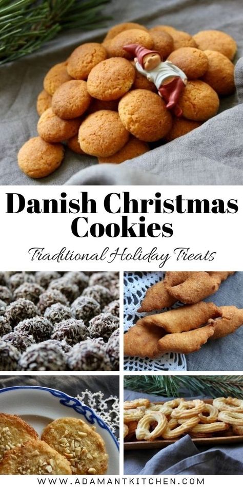 9 Danish Christmas Cookies (Småkager) Danish Christmas Cookies, Allergy Friendly Cookies, Danish Dessert, Danish Cuisine, Danish Cookies, Christmas Hygge, Traditional Holiday Recipes, Traditional Christmas Cookies, Cookie Recipes From Scratch