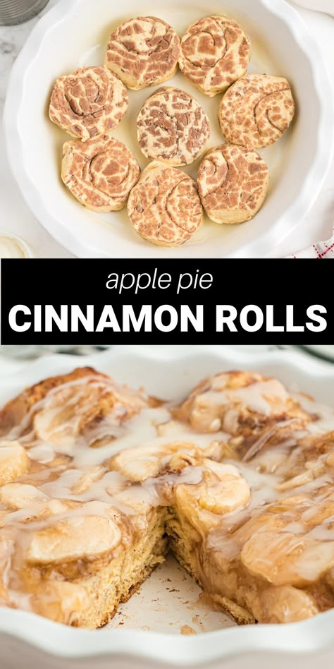 Fresh Apple Cinnamon Rolls, Grand Cinnamon Rolls And Apple Pie Filling, Apple Pie Filling And Cinnamon Rolls, Canned Cinnamon Rolls Apple Pie Filling, Cinnamon Roll Apple Bake, Crescent Roll Apple Pie, Filling Desserts, Sugar Free Apple Pie, Pie Filling Desserts