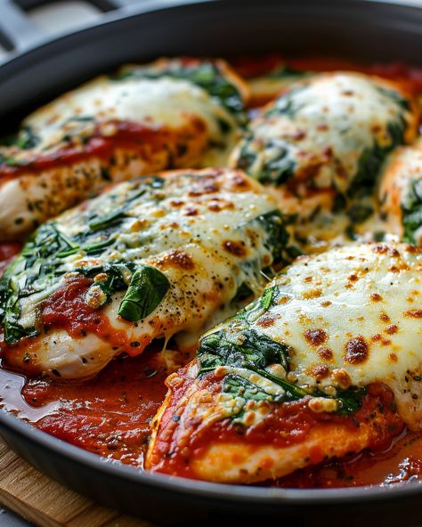 Spinach and Ricotta Stuffed Chicken Breasts Creamy Spinach Stuffed Chicken, Ricotta Pesto Chicken, Spinach Ricotta Stuffed Chicken, Proscuitto Recipe, Ricotta Stuffed Chicken Breast, Chicken Ricotta, Ricotta Stuffed Chicken, Spinach Wraps, Stuffed Chicken Breasts