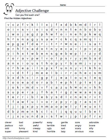 Wordsearch for Adjectives Find The Hidden Words, Adjectives For Kids, Adjective Words, Irregular Past Tense Verbs, Self Esteem Worksheets, English Adjectives, Adjective Worksheet, Reading Comprehension Lessons, Comparative Adjectives