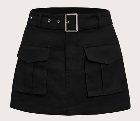 Rok Mini, Outfit Png, Neue Outfits, Women Skirts, Looks Black, Cargo Skirt, Cute Skirts, Look Fashion, Flap Pocket