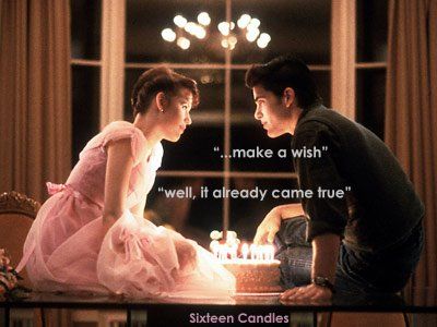 "...make a wish"  .... "well it already came true."  Sixteen Candles Sixteen Candles Movie, Michael Schoeffling, John Hughes Films, Thompson Twins, 16 Candles, Sixteen Candles, Elisabeth Shue, Ferris Bueller, Image Film