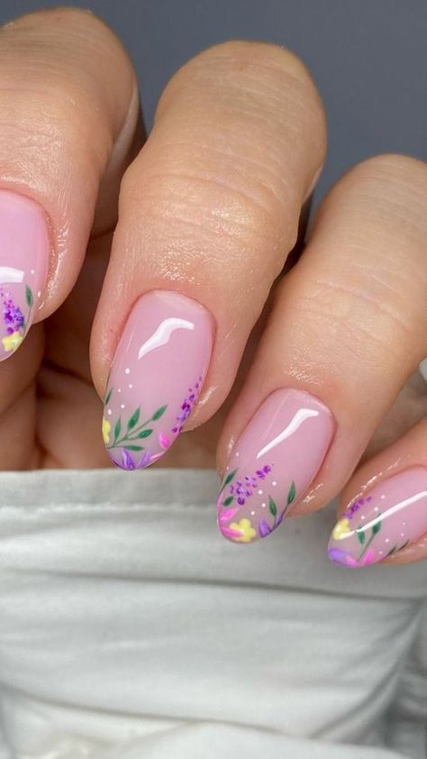 Floral Nail Designs, Easy Nails, Summery Nails, Her Nails, Strawberry Milkshake, Short Nail Designs, February 19, Nailed It, Pretty Acrylic Nails