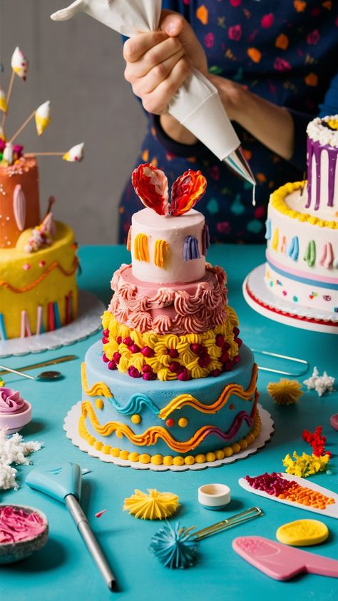 Learn simple and creative cake decorating techniques to make your homemade cakes look professional and stunning! Creative Cake Decorating, Cake Decorating Ideas, Cake Decorating Techniques, Homemade Cakes, Creative Cakes, Best Recipe, Butter Cream, Cake Recipes, Cake Decorating