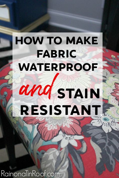 Upholstery Fabric Projects, Upholstry Fabric, Diy Furniture Upholstery, Diy Staining, Blogger Home, Fabric Stains, Upholstery Diy, Visual Memory, Diy Water