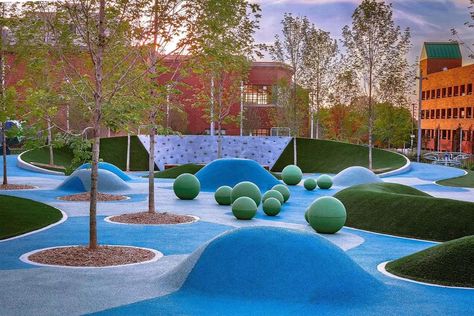 Playground Landscape, Playgrounds Architecture, Playground Landscaping, Cool Playgrounds, Urban Playground, Play Garden, Outdoor Play Area, Children Park, Park Landscape