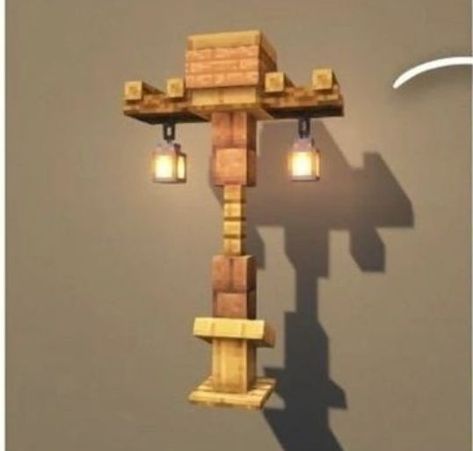 medieval street lamp minecraft Lantern Design Minecraft, Lampposts Minecraft, Minecraft Street Lamp Ideas, Lampost Minecraft, Minecraft Medieval Street, Minecraft Street Lights, Minecraft Street Lamp, Minecraft Lamp Post, Lamp Minecraft