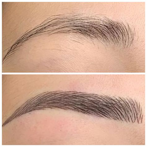 Eyebrow Microblading - Semi Permanent Makeup - Brow Design By Dina Mircoblading Eyebrows, Eyebrows Goals, Permanente Make-up, Semi Permanent Eyebrows, Sparse Eyebrows, Eyebrow Microblading, Eyebrow Makeup Tutorial, Eyebrow Design, Filling In Eyebrows