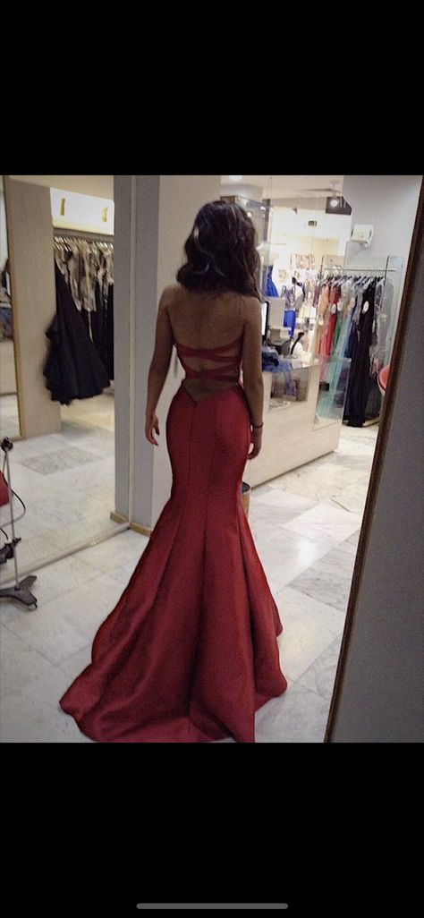 Prom Girl Dresses Red, Red Debs Dresses, Red Mermaid Dress, Trumpet Prom Dress, Red Mermaid Prom Dress, Prom Dress With Train, Backless Evening Dress, Matric Dance, Deb Dresses