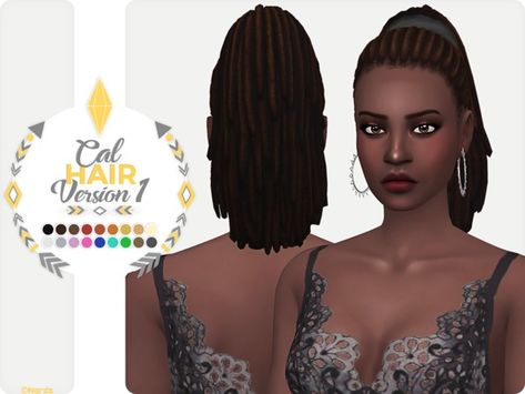 Dreads Ponytail, Sims 4 Cc Finds Hair, Dreadlocks Updo, Afro Hair Sims 4 Cc, Sims 4 Afro Hair, Female Dreads, Pink Dreads, Black Hair Afro, Ts4 Hair