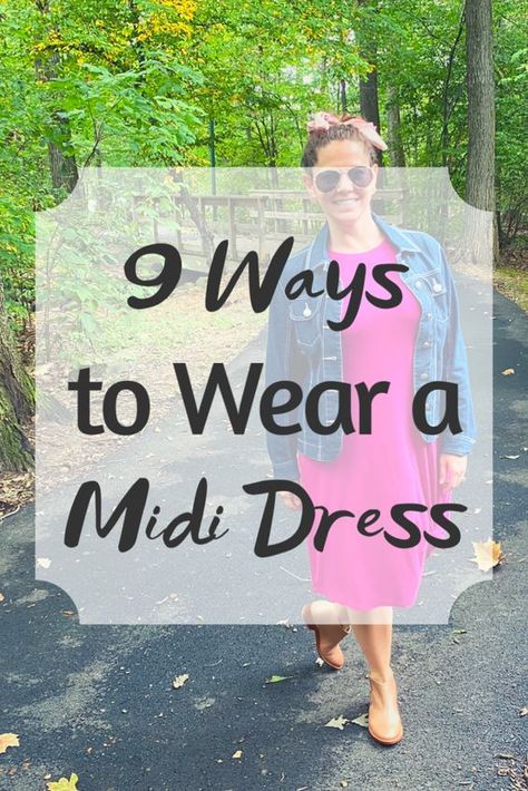 How to Style a Midi Dress 9 Ways How To Wear A Midi Dress, Midi Dress With Jacket Outfit, Cardigan With Midi Dress, How To Wear A Kimono With A Dress, Midi Dress And Cardigan Outfit, What To Wear On Top Of A Dress, Styling Midi Dress, Midi Dress With Cardigan Outfit, How To Dress Up A Plain Dress