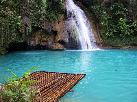 Kawasan Falls in Cebu, Philippines Falls Philippines, Kawasan Falls, I'm Leaving, Cebu City, Philippines Travel, Jet Plane, Tourist Spots, Dream Houses, Beautiful Waterfalls