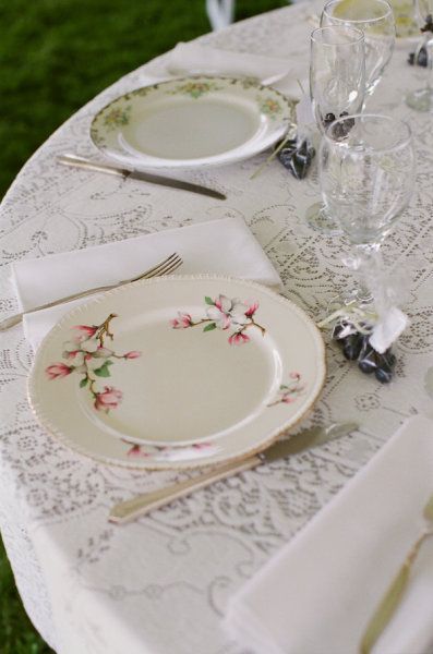 Mismatched China Wedding, Party Themed Wedding, Vintage Wedding Table Settings, Birthday Garden Party, Vintage Wedding Table, Harbor Wedding, Set A Table, Boothbay Harbor, Unique Bridal Shower