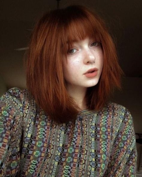 Black Scene Hair, Red Scene Hair, Short Red Hair, Natural Red Hair, Ginger Hair Color, Short Hair Color, Penteado Cabelo Curto, Scene Hair, Auburn Hair