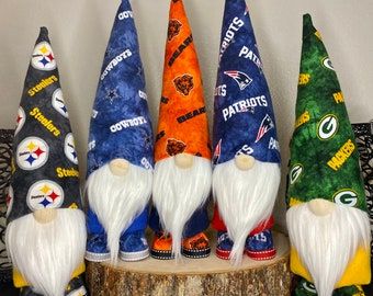 Gnome Gifts | Etsy Gnomes Diy, American Football Team, Diy Gnomes, Gnome Patterns, Moms Favorite, Gnomes Crafts, Mythological Creatures, Professional Football, Football Gifts