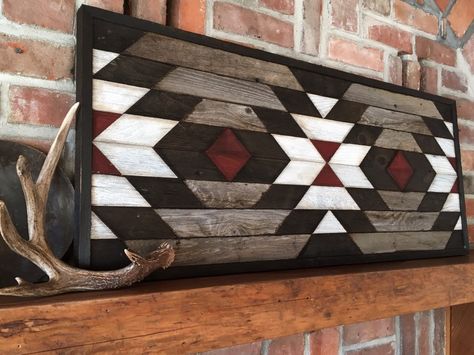 Navajo Art, Reclaimed Wood Wall Art, Upcycled Art, Reclaimed Wood Wall, Diy Holz, Barn Quilt, Woodworking Furniture, Fine Woodworking, Barn Quilts