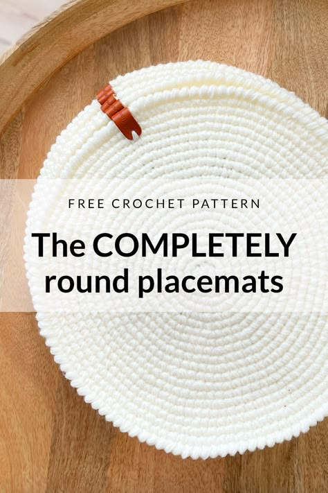 Crochet Circle Pattern, Placemat Patterns, Diy Placemats, Crochet Placemat, Crochet Placemat Patterns, Crochet Placemats, Placemats Patterns, Easy Crochet Stitches, Crochet Circles