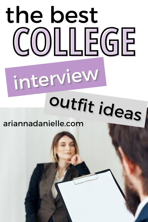 College interview tips and outfit ideas School Interview Outfit Student, High School Interview Outfit, College Interview Outfit Student, University Interview Outfit, Grad School Interview Outfit For Women, Scholarship Interview Outfit, Graduate School Interview Outfit, Grad School Interview Outfit, Interview Outfit For Teens