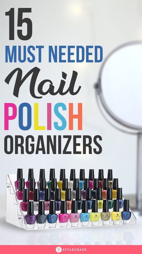 Storage For Nail Polish, Nail Polish Organization Diy, Fingernail Polish Storage, How To Store Nail Polish, How To Organize Nail Polish, Nail Polish Display Ideas, Small Nail Polish Organizer, Nail Supply Organization Ideas, Nail Polish Storage Ideas