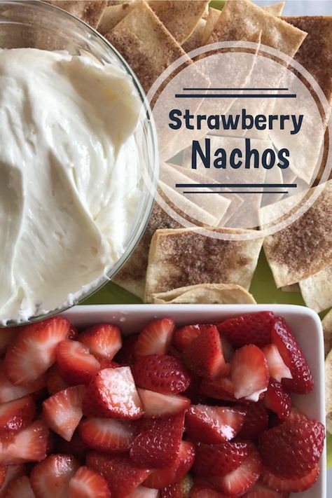 Strawberry Cheesecake Nachos Recipe, Strawberry Cheesecake Nachos, Strawberry Nachos, Rv Snacks, Dessert Nachos Recipe, Summer Suppers, Cinnamon Sugar Tortillas, Dessert Nachos, Breakfast Favorites