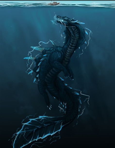 Monster Hunter Art, Empire Of Storms, Water Dragon, Fantasy Beasts, 다크 판타지, Sea Dragon, Dragon Pictures, Fantasy Creatures Art, Fantasy Monster